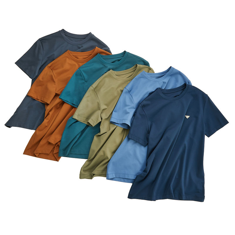 T-shirt blanc de couleur solide pour hommes avec logo personnalisé imprimé en tissu tricoté 100% coton