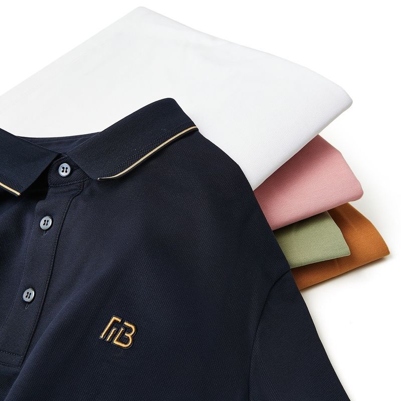 T-shirt décontracté pour hommes en excellent coton personnalisé avec polo rose