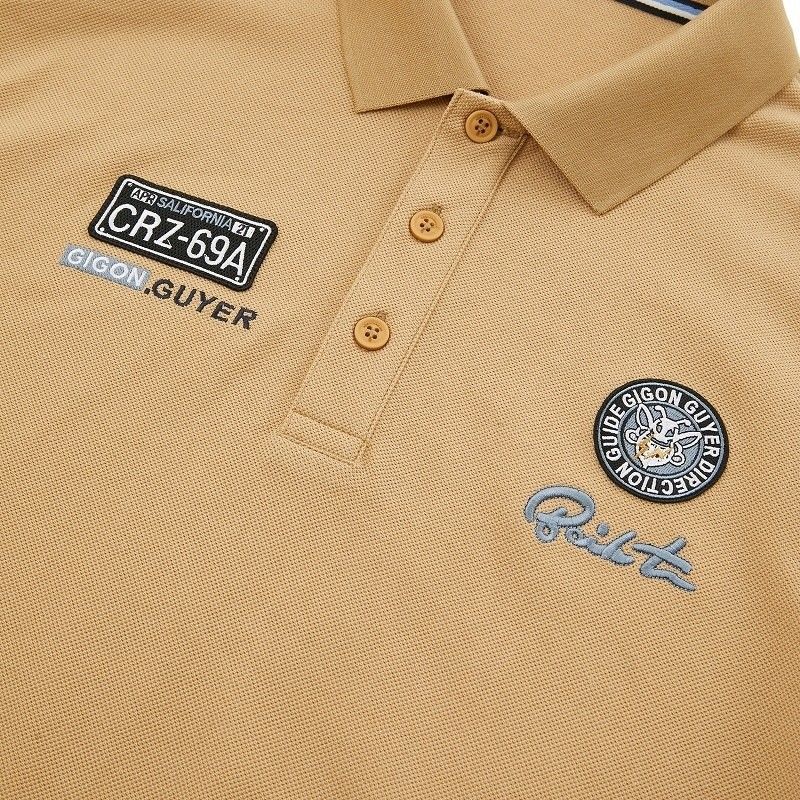 Vêtements d'hommes Casual style Polo avec logo en relief et imprimé double face