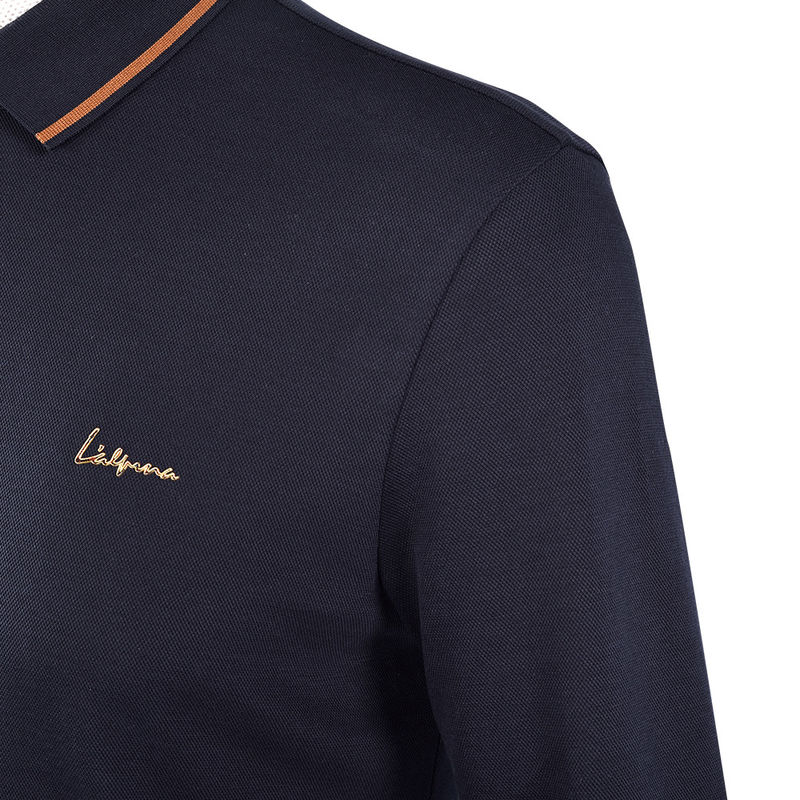 Impression verte Logo personnalisé Anti-Pilling coton Polo à manches longues pour les affaires