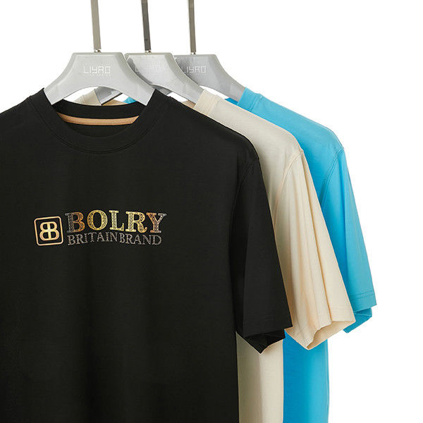 T-shirts à épaule en tissu tricoté O-Neck Wicking d'humidité séchage rapide taille plus T-shirts à épaule pour hommes