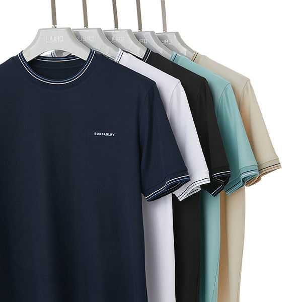 T-shirts sur mesure pour femmes 220 grammes avec un cou rond en tissu tricoté