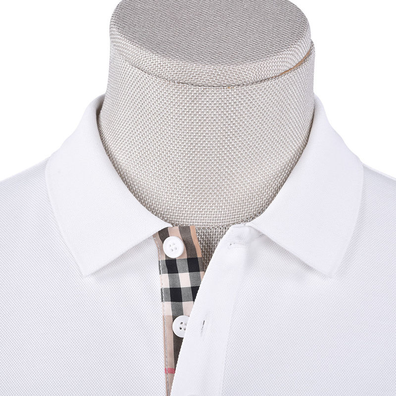 Impression de logo sur mesure 100% coton Blanc Luxe Polo à manches longues pour hommes garçons