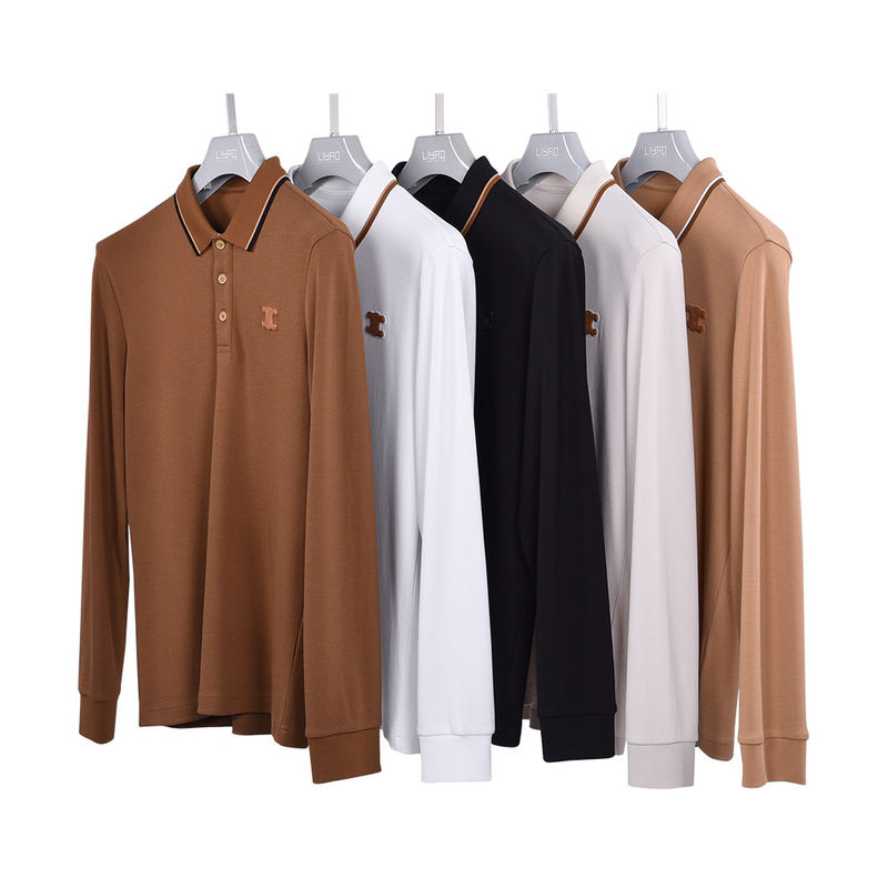 T-shirt polo en coton respirant pour homme printemps automne sublimation décontractée design sur mesure