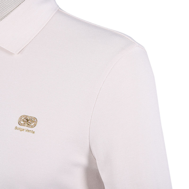 T-shirt anti-rides à manches longues en blanc avec logo personnalisé