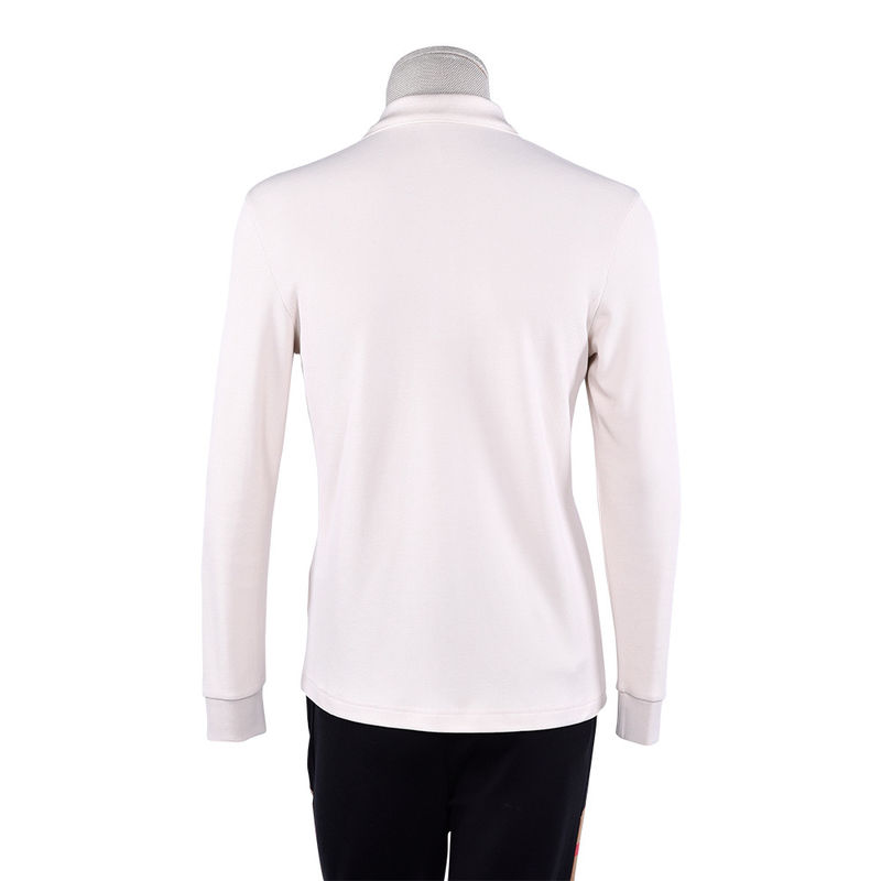 T-shirt anti-rides à manches longues en blanc avec logo personnalisé