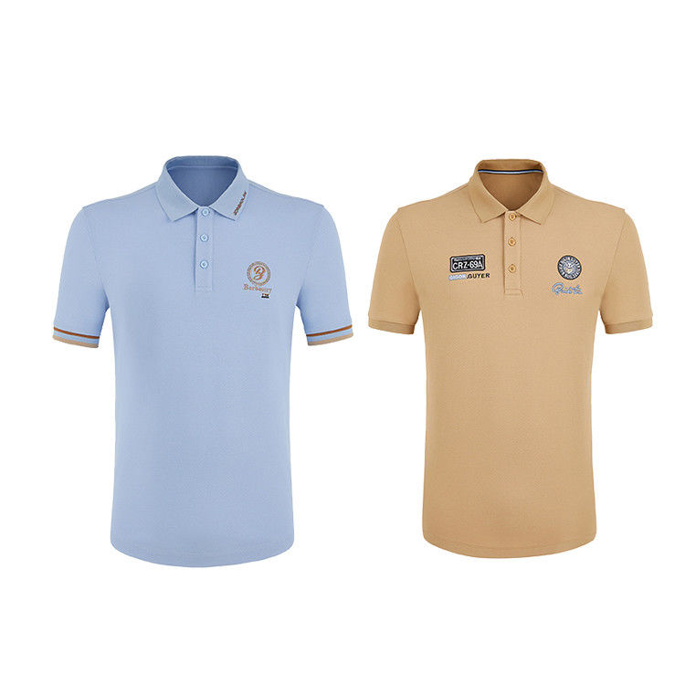 T-shirts de polo à manches courtes de style décontracté avec des motifs personnalisés et un design respirant