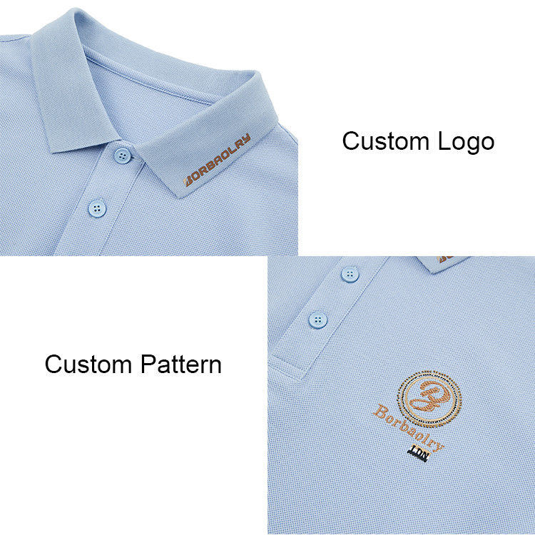 T-shirts de polo à manches courtes de style décontracté avec des motifs personnalisés et un design respirant