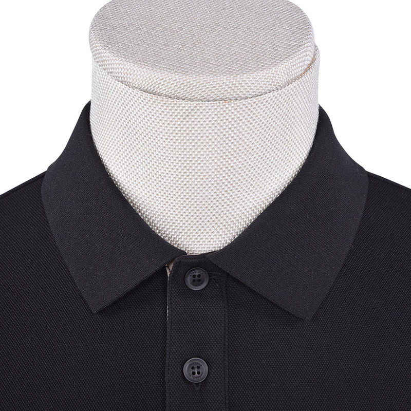 92 Polyester 8 Spandex Polo pour hommes Manches longues Polo simple Anti-rides