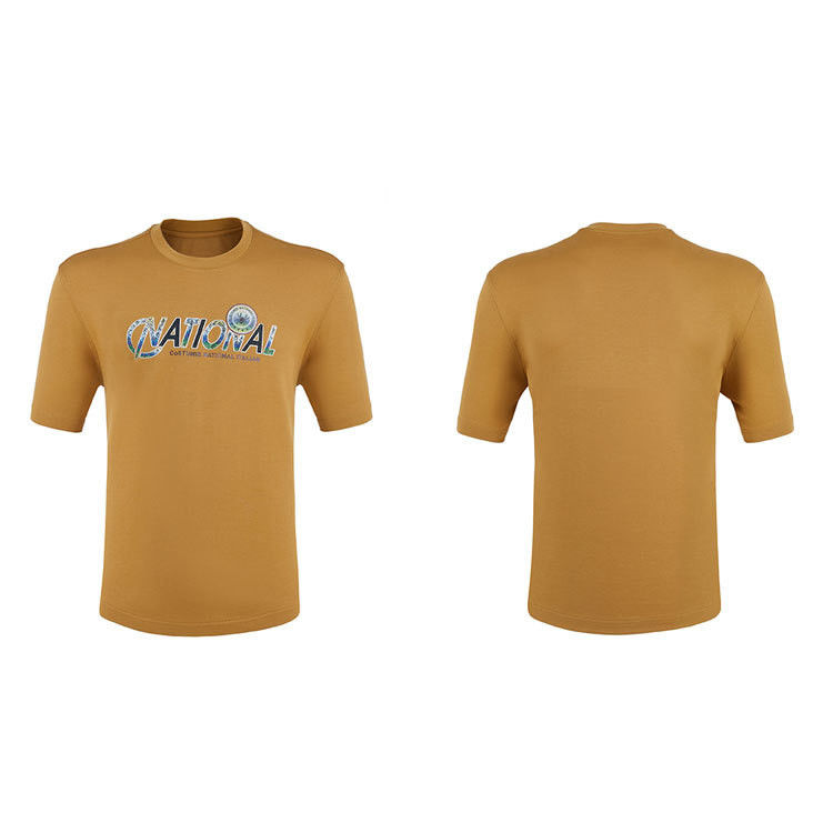 Logo personnalisé T-shirt blanc orange pour homme style décontracté avec un design simple surdimensionné