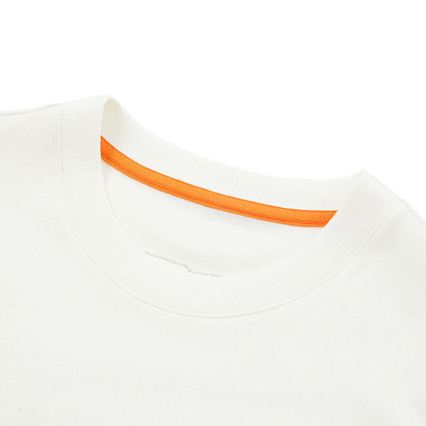 Logo personnalisé brodé chemise crewneck pour homme en tissu 100% coton et 250 gsm