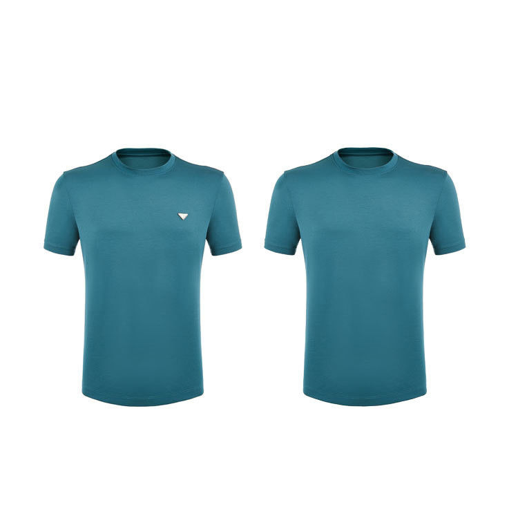 Printemps été automne saison T-shirts à col bien conçu 100% coton sur mesure