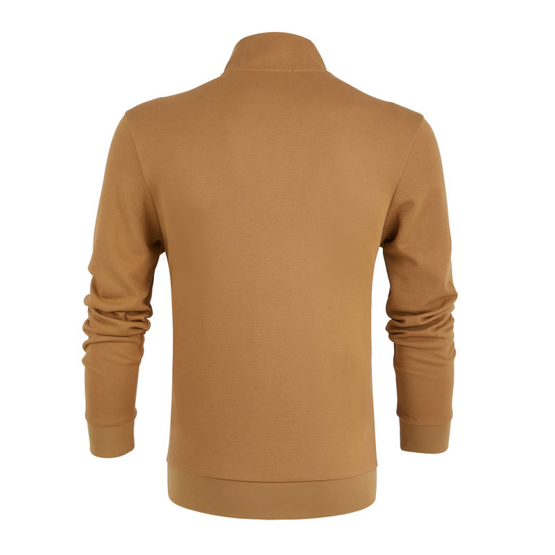 T-shirts de polo pour hommes 100% coton Manches complètes Logo personnalisé Collier de support Longueur régulière