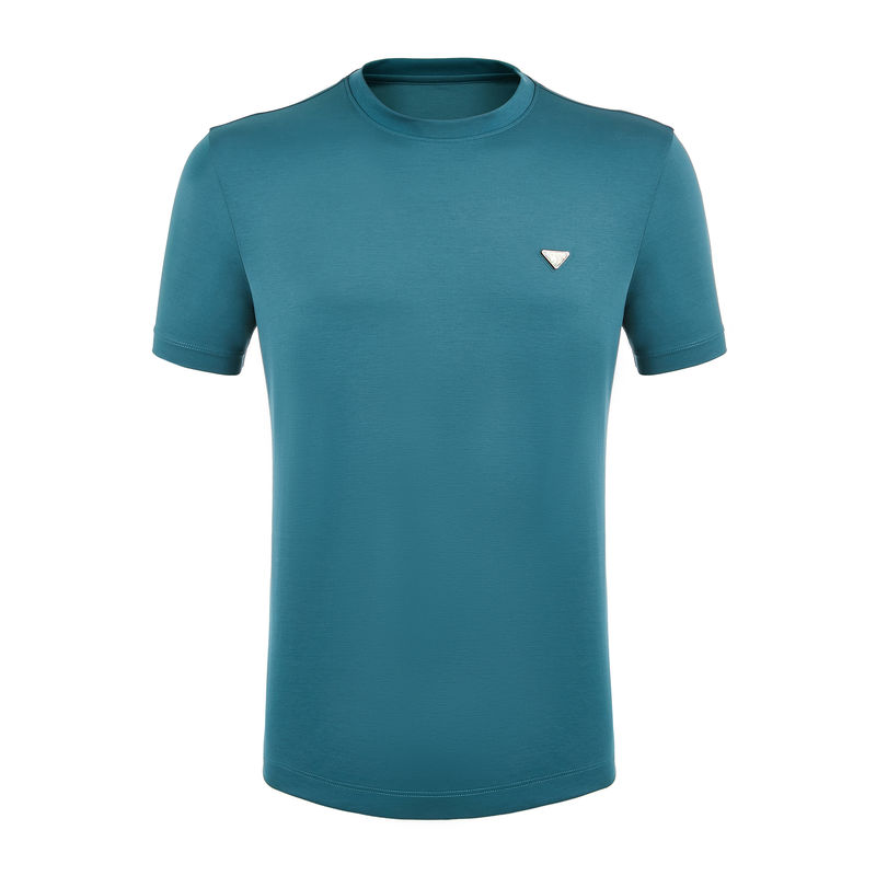 Printemps été automne saison T-shirts à col bien conçu 100% coton sur mesure