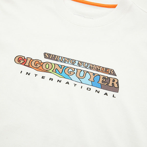 Design personnalisé Couleur Ronde Cou Blanc T-shirt coton pour homme Hommes ODM OEM Puff DTG Impression