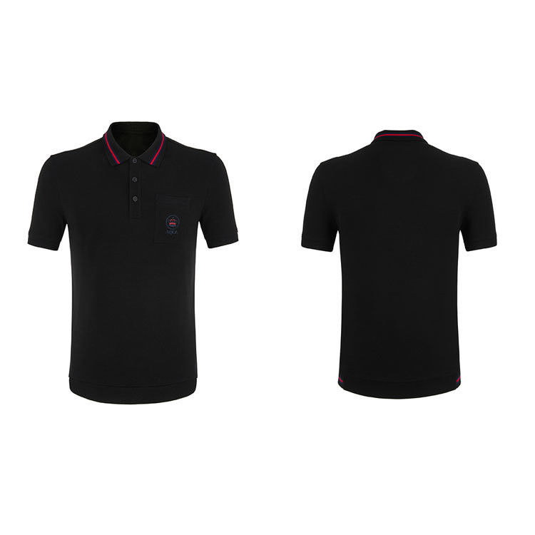 T-shirts de polo avec logo brodé et col roulé 2024