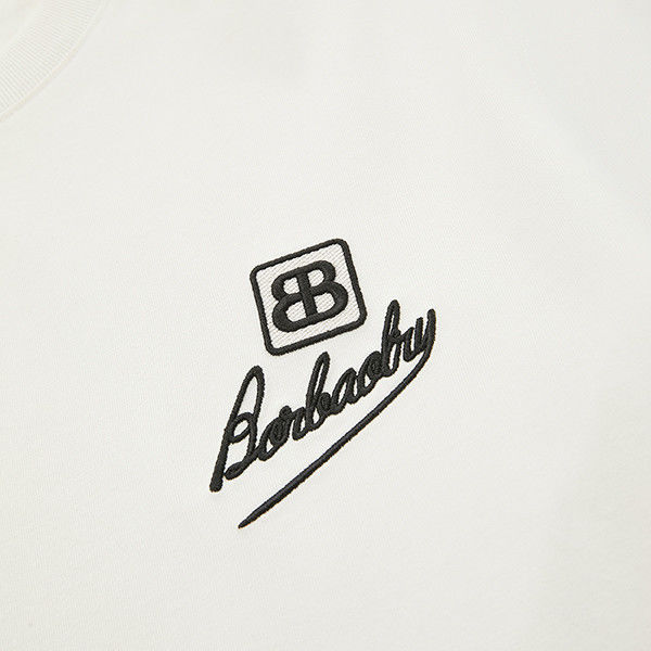 T-shirt sur taille pour hommes Poids lourd coton confortable Impression offset brodée