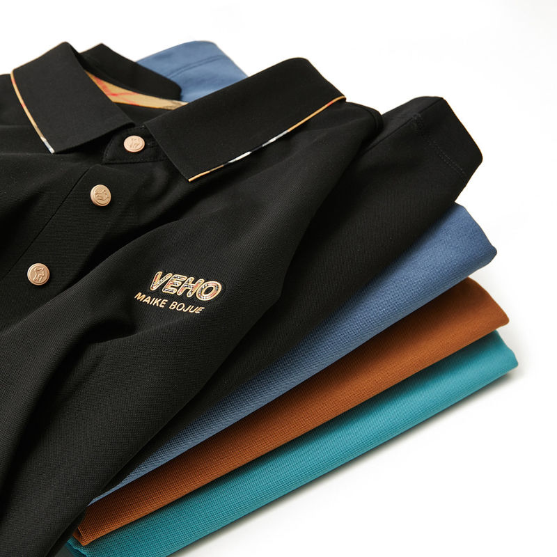 T-shirt pour hommes avec broderie de logo personnalisé en polyester spandex de coton pur