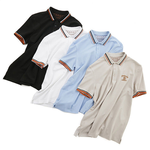 Logo douanier 100 coton haut de gamme T-shirt polo rayé Collier Polo Comfortable