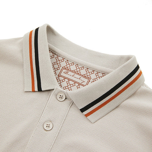 Logo douanier 100 coton haut de gamme T-shirt polo rayé Collier Polo Comfortable