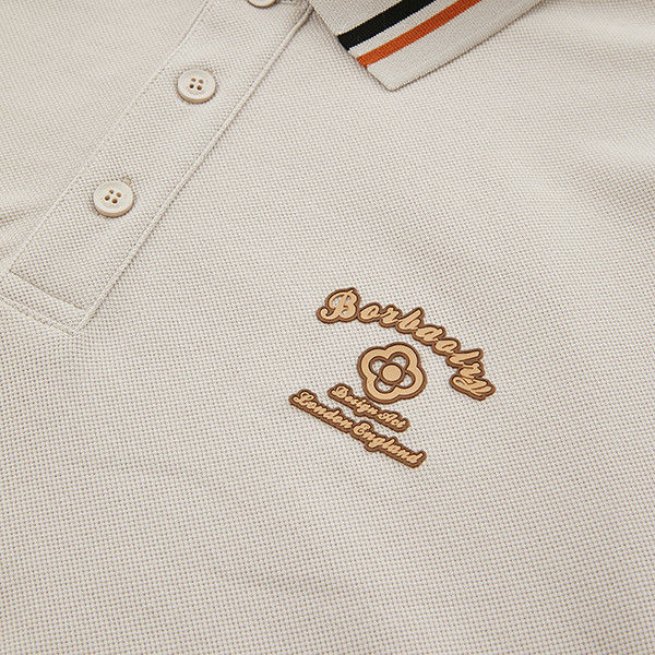 Logo douanier 100 coton haut de gamme T-shirt polo rayé Collier Polo Comfortable