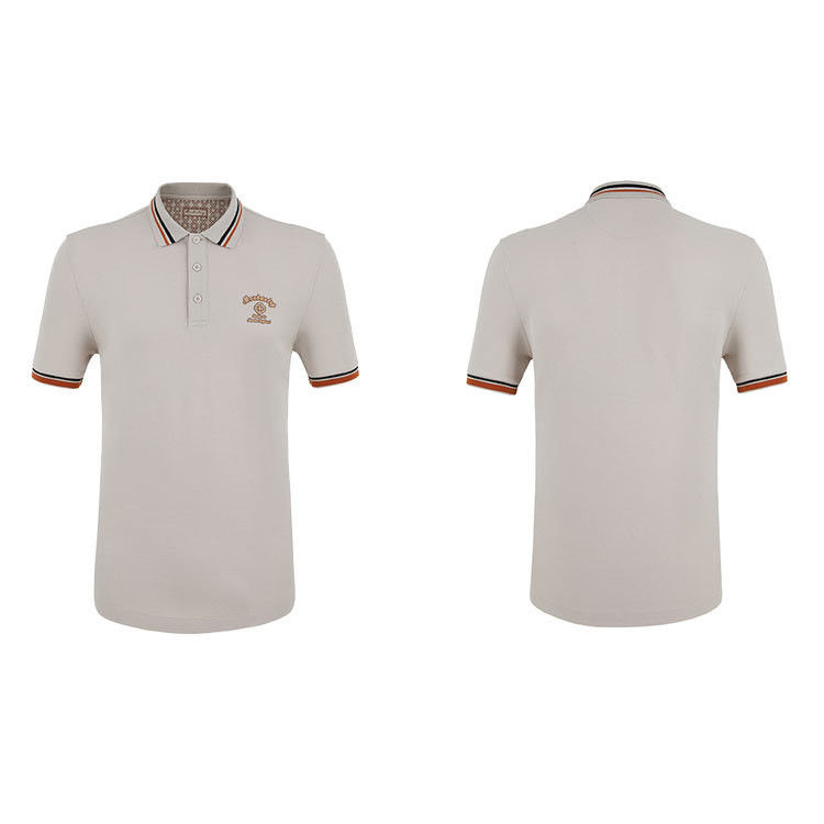 Logo douanier 100 coton haut de gamme T-shirt polo rayé Collier Polo Comfortable