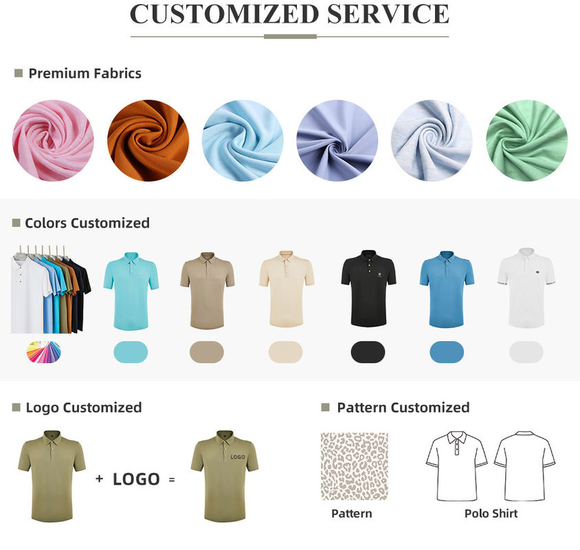 T-shirt de polo en coton souple en relief personnalisé en design noir et blanc Poids 170-210g