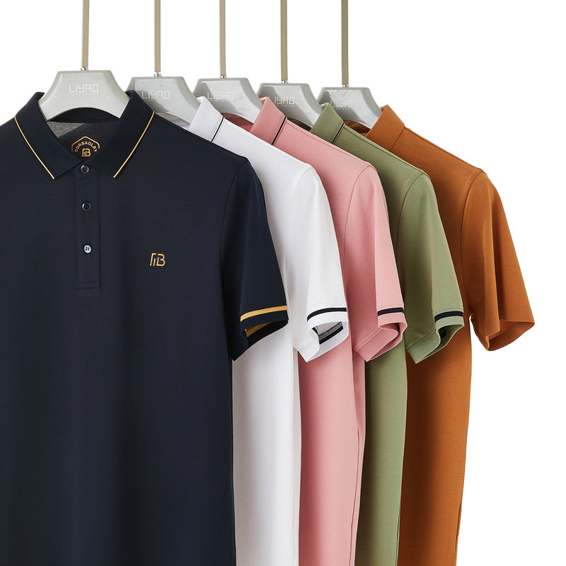 Collier Polo- Collier coton Logo personnalisé T-shirt à manches courtes Polo 95%Polyester 5%Spandex