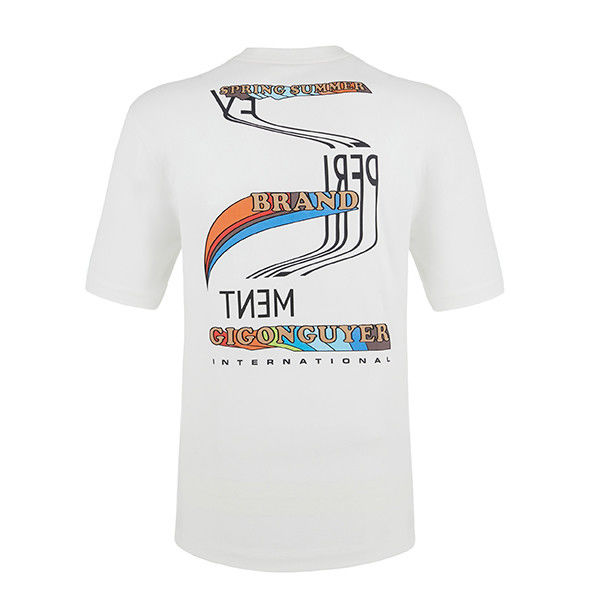 100% coton O Col Plain T-shirt anti-rides Plus taille personnalisée