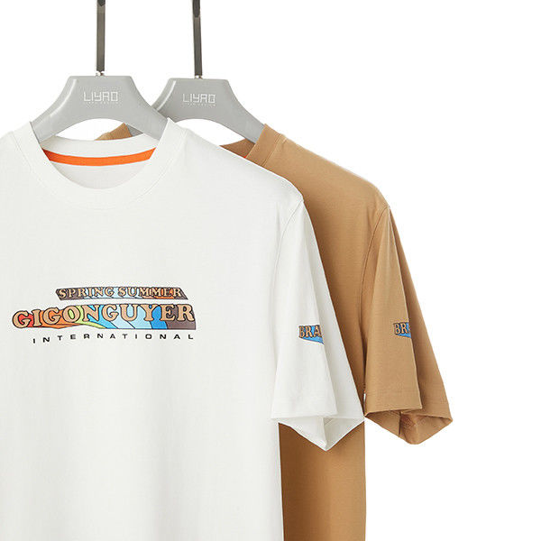 100% coton O Col Plain T-shirt anti-rides Plus taille personnalisée