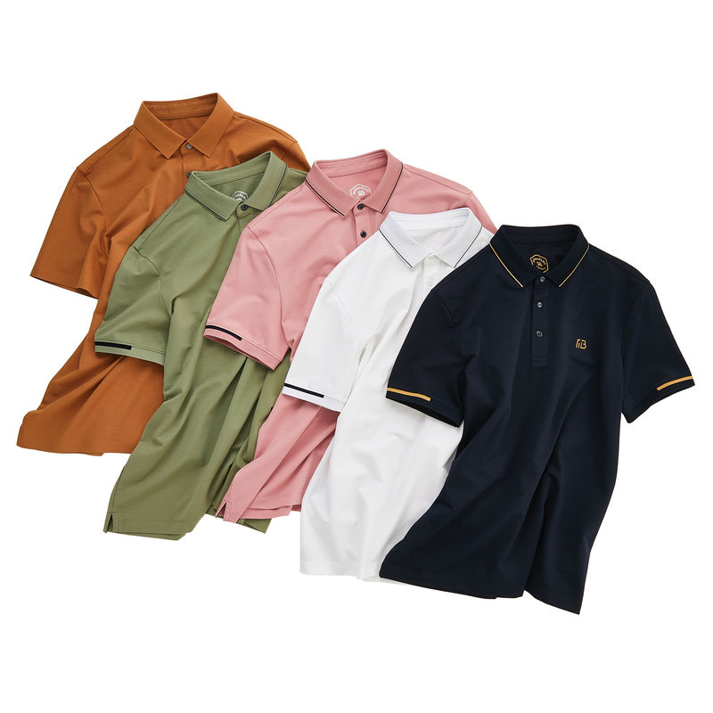 Collier Polo- Collier coton Logo personnalisé T-shirt à manches courtes Polo 95%Polyester 5%Spandex