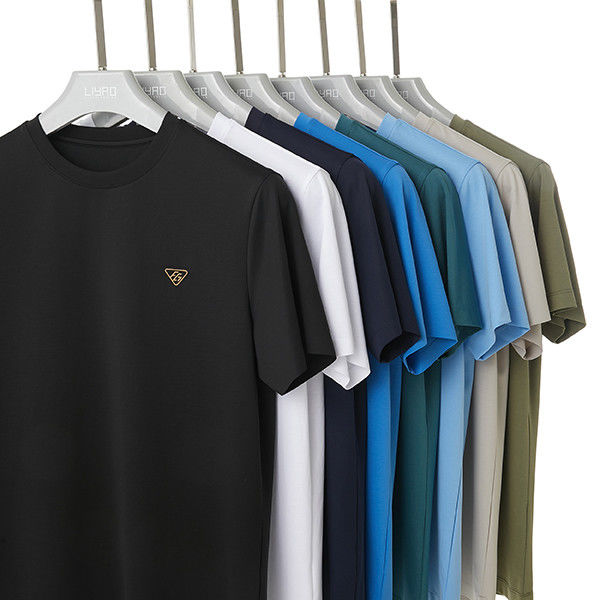 100% coton O Col Plain T-shirt anti-rides Plus taille personnalisée