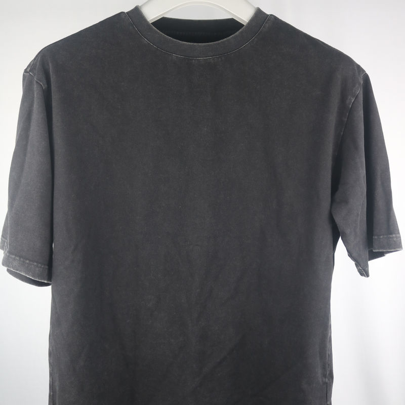 Laver à l'acide 100%T-shirts en coton poids lourd 230 260gm surdimensionné blanc