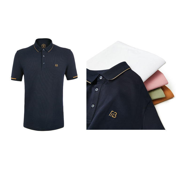 T-shirt à manches courtes tricoté Polo T-shirts personnalisés Logo Mode pour hommes