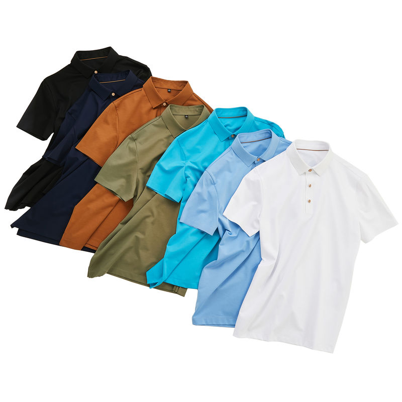 T-shirt de golf masculin personnalisé 170-210 grammes Logo personnalisé 95% coton 5% spandex