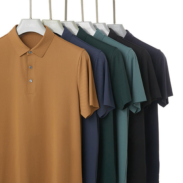Impression personnalisée de logo 220 Gsm T-shirts polo pour hommes T-shirt à manches courtes sans couture Polo