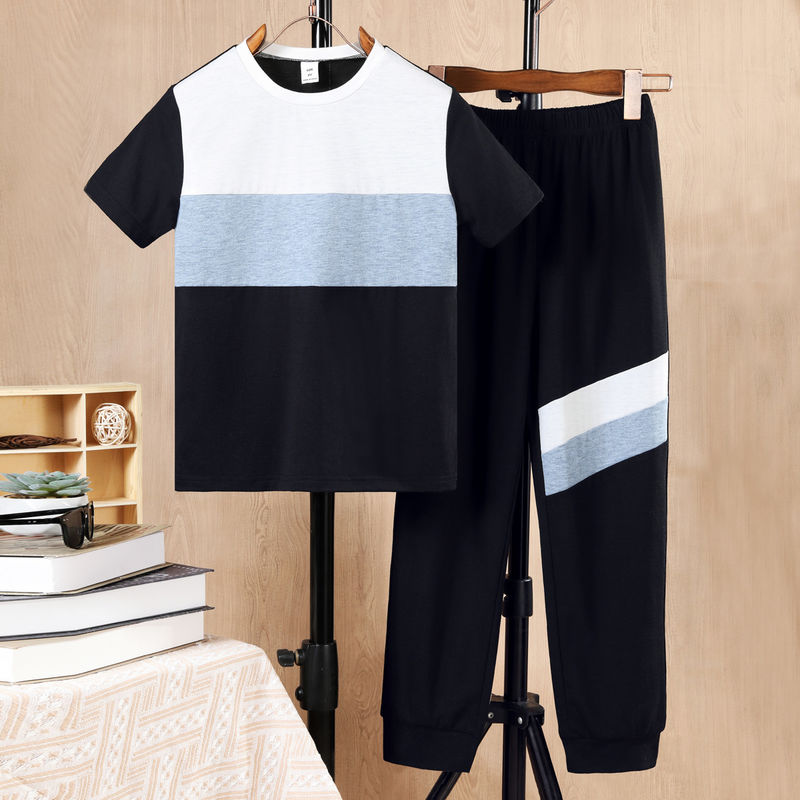 Ensemble de vêtements pour enfants décontractés respirant avec une manche courte