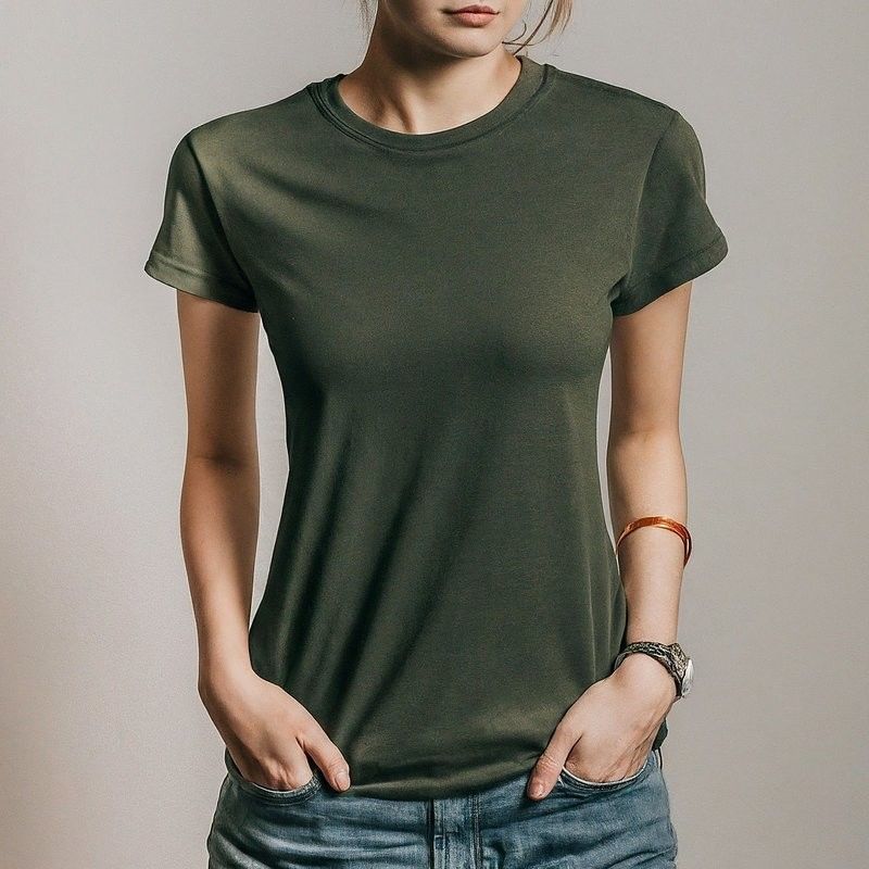 T-shirts simples pour femmes avec étiquette de logo personnalisé et tissu respirant à séchage rapide