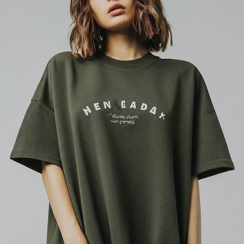 T-shirts sur mesure pour femmes 220 grammes avec un cou rond en tissu tricoté