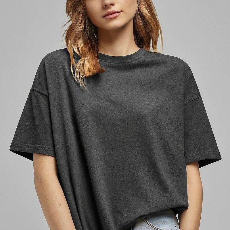 T-shirts sur mesure pour femmes 320 Gsm Tissu tricoté anti-rides