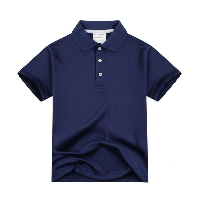 Polo pour enfants à manches courtes pour l'école Lavable en machine Instructions d'entretien Occasion scolaire