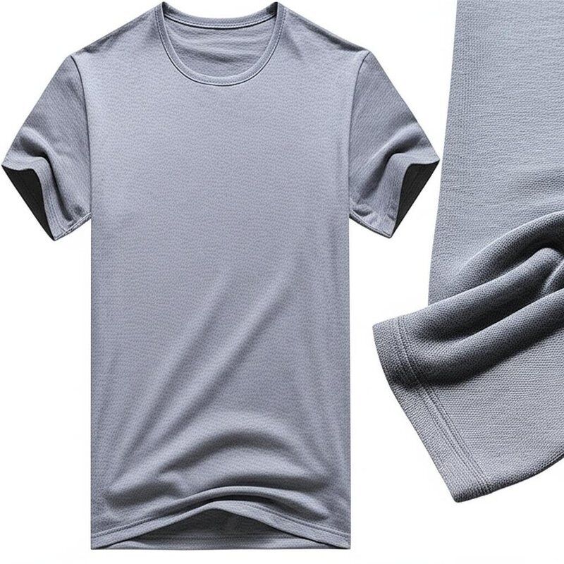 Manches courtes T-shirts pour hommes personnalisés Tissu tricoté 100% coton Matériau respirant adapté aux activités de plein air