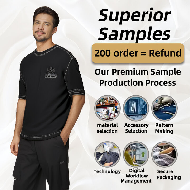 T-shirt streetwear surdimensionné en coton épais pour homme, noir d'été de qualité supérieure, best-seller