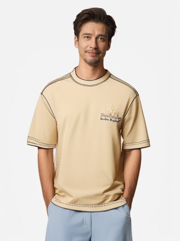 T-shirt streetwear surdimensionné en coton épais pour homme, noir d'été de qualité supérieure, best-seller