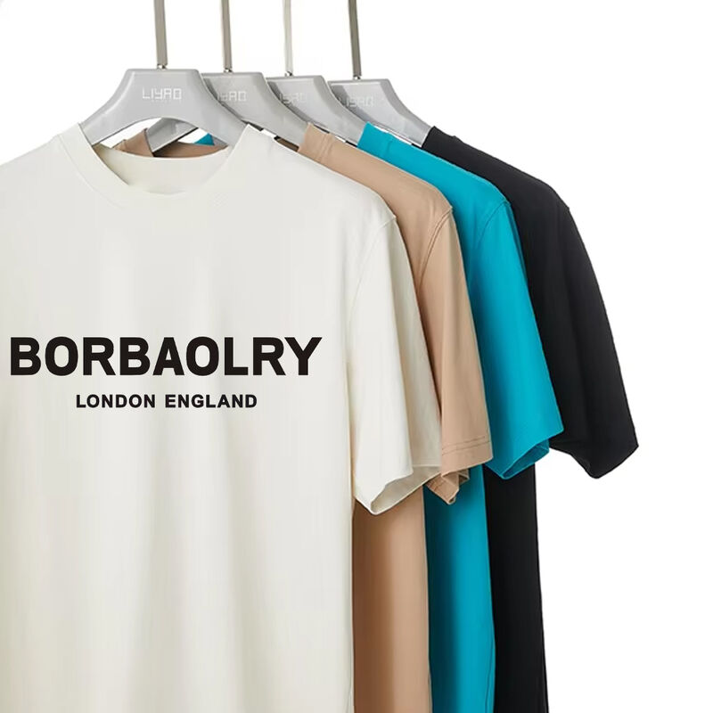 T-shirt personnalisée pour hommes en gros, 170-210 grammes, haute élasticité, bonne qualité, avec logo