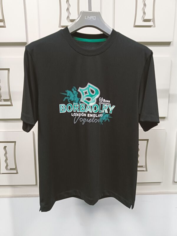 T-shirts 180g en stock imprimés été 100% coton coupe ajustée T-shirt classique grande taille pour hommes