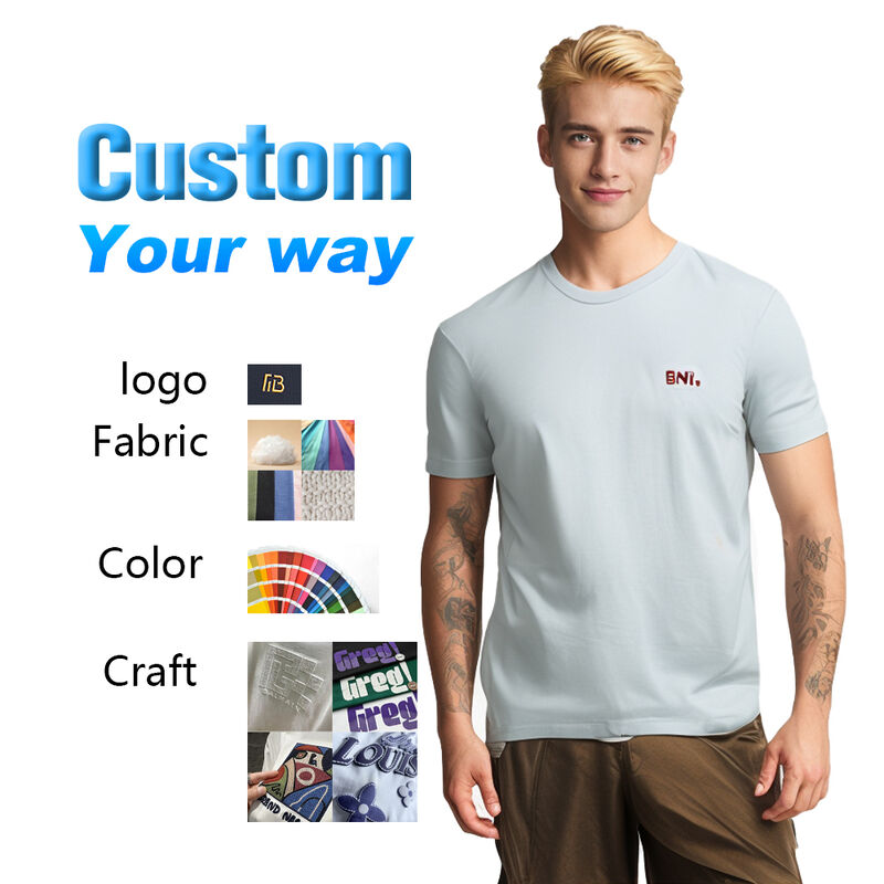 T-shirts de sport de haute qualité pour hommes d'été avec cou lâche pour équipage en plein air