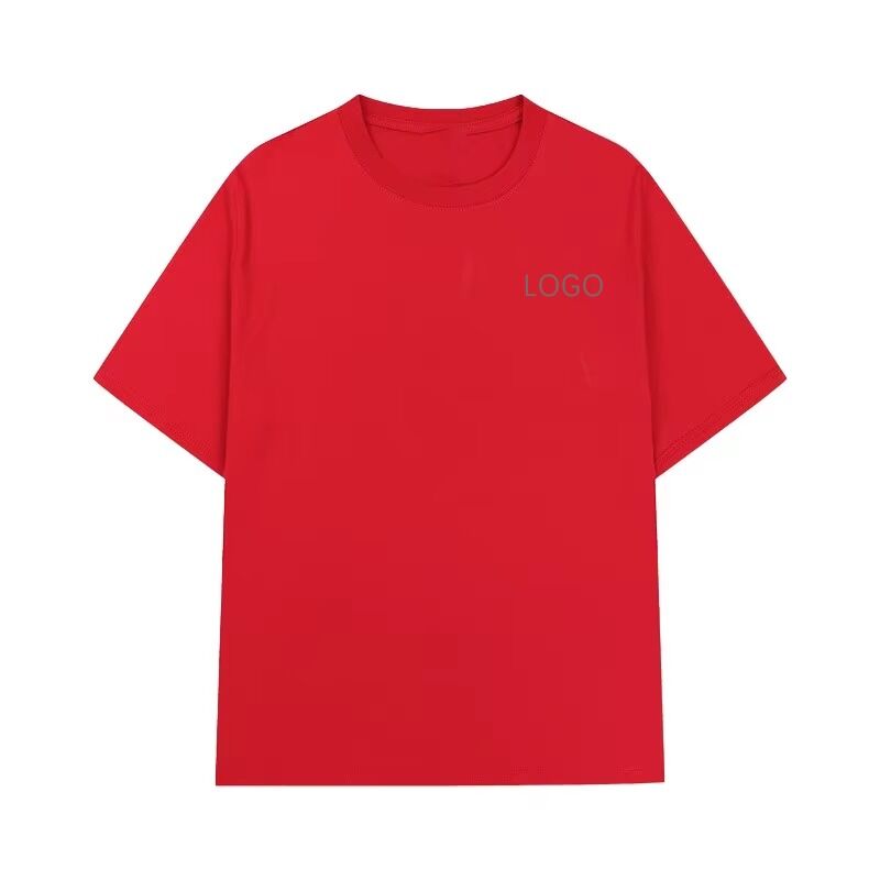 T-shirt décontracté en coton à col rond pour l'été, manches courtes, style mode, sportswear ample, en stock