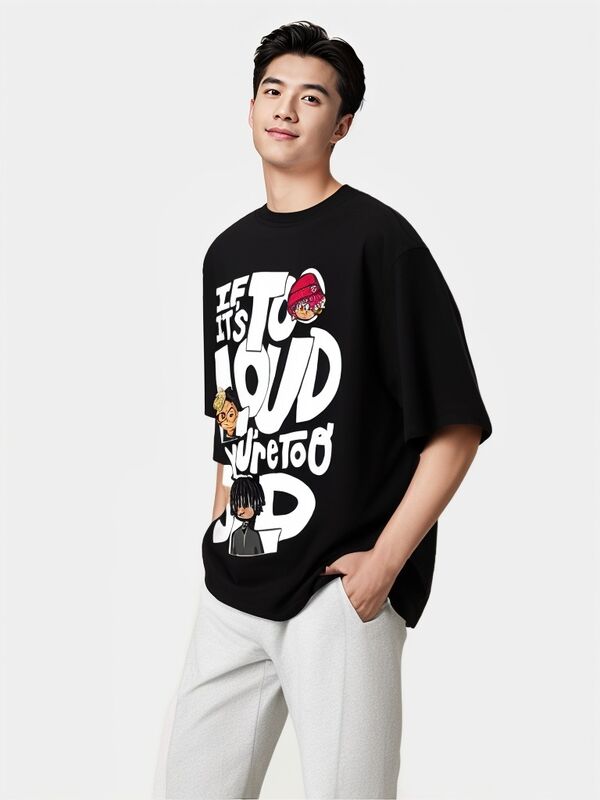 100% coton surdimensionné T-shirts pour hommes lavés à l'acide Vintage Tee Logo personnalisé Courte longue longueur Collier classique Soleil décoloré