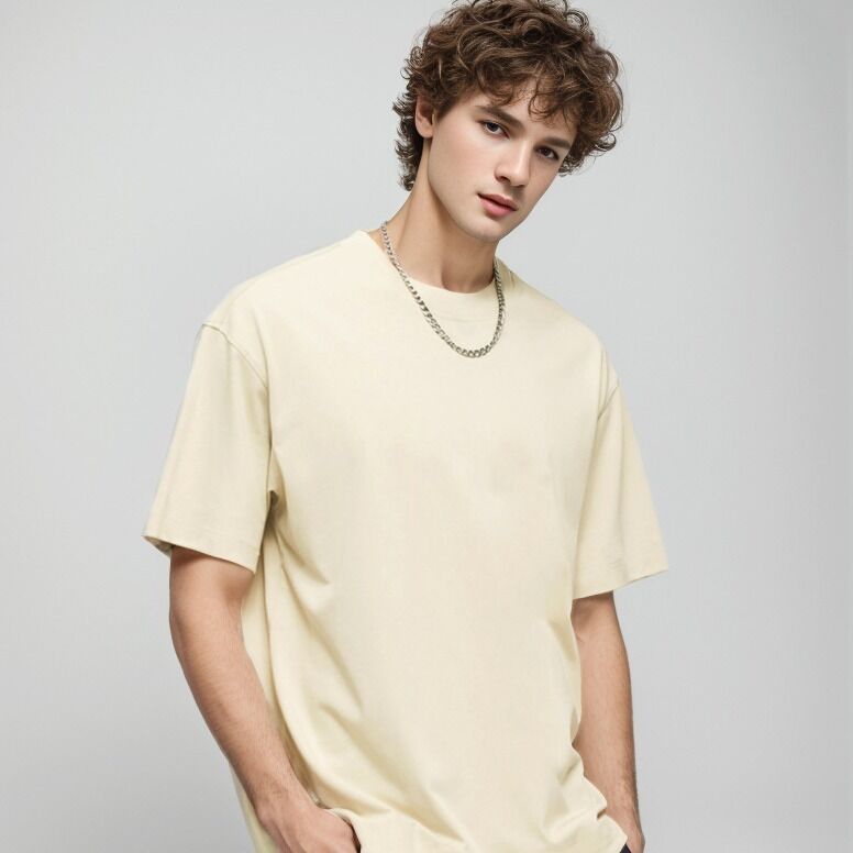 T-shirt blanc pour hommes de haute qualité T-shirt à nervures pour hommes